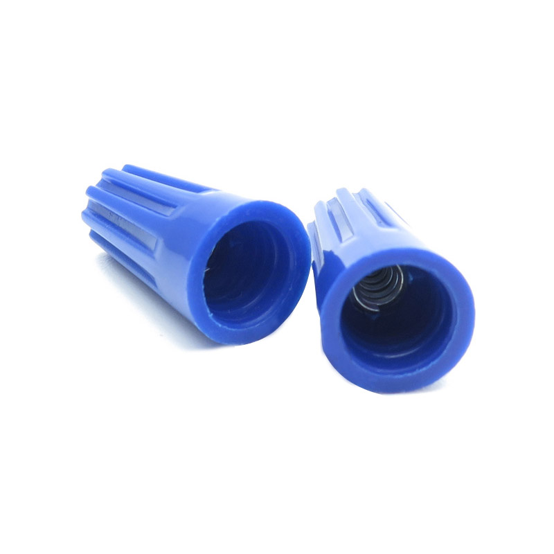 P2 Blue Spiral Spring Type Crimping Cap Terminal Wire Connector - 20PCS By Sales
